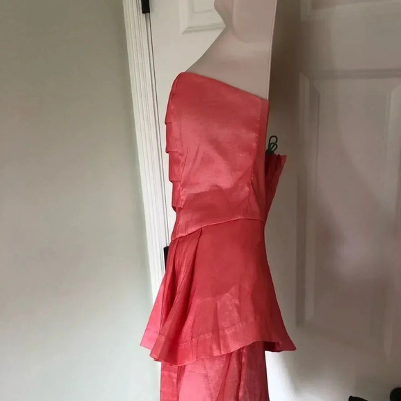 Daisy Pink strapless peplum dress size M - Picture 4 of 14